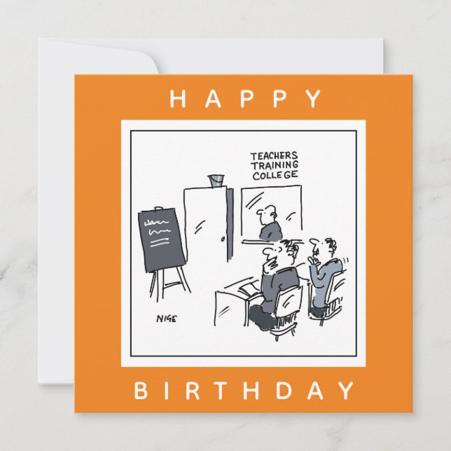 Teachers Training College Cartoon Card (Front)