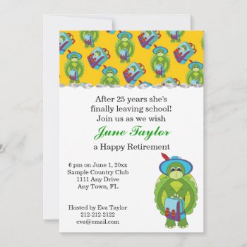 Teachers & Turtles Retirement Party Invitation by Lilleaf at Zazzle