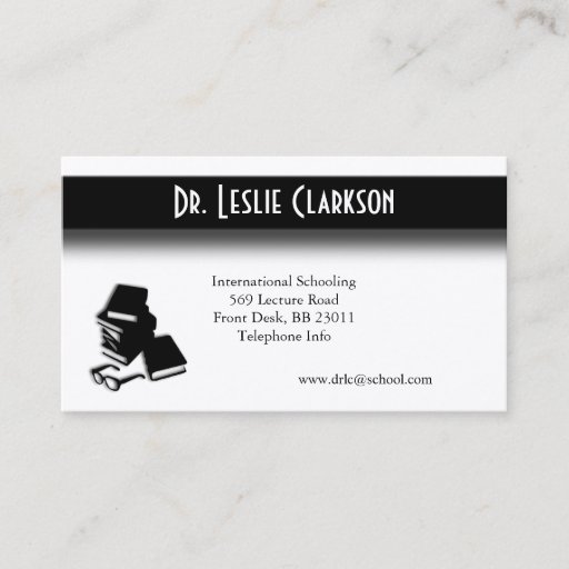Customizable Teachers Unique Business Card