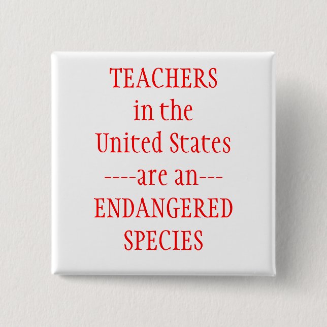 Teachers United States Pinback Button (Front)