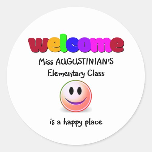 Teachers Welcome Classic Round Sticker