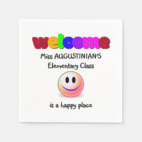 Teachers Welcome Paper Napkins