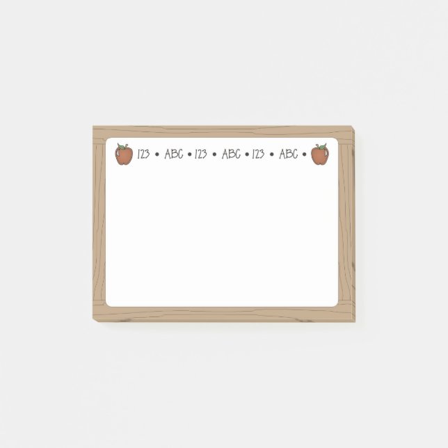 Teacher's Whiteboard Sticky Post-It Notes (Front)