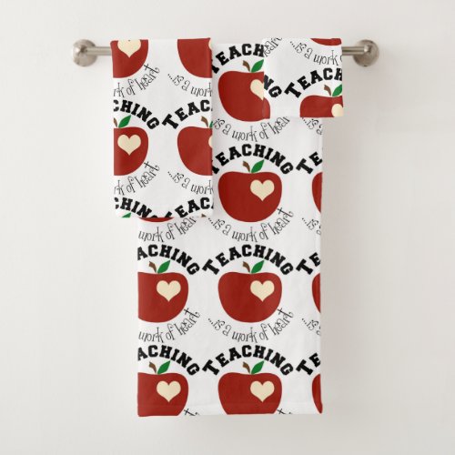 TEACHERS WORK IS AN ACT OF LOVE TOWEL SET