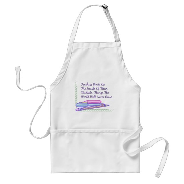 Teachers Write On The Hearts Of Their Students... Adult Apron (Front)