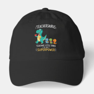 Teachersaurus teacher humor with little dinosaurs hat