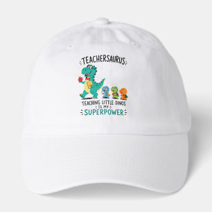 Teachersaurus teacher humor with little dinosaurs hat