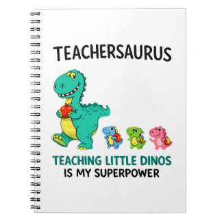 Teachersaurus teacher humor with little dinosaurs notebook