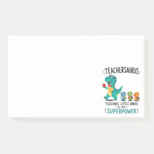 Teachersaurus teacher humor with little dinosaurs post-it notes