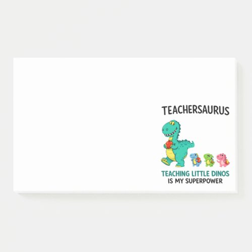 Teachersaurus teacher humor with little dinosaurs post-it notes