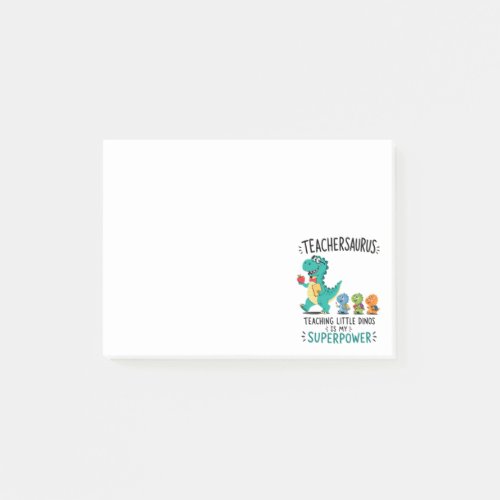 Teachersaurus teacher humor with little dinosaurs post-it notes