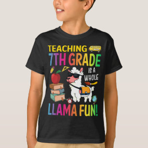Teaching 7th Grade Is A Whole Llama Fun 7th Grade T-Shirt
