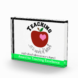 Teaching Acrylic Block Award