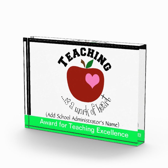 Teaching Acrylic Block Award (Right)