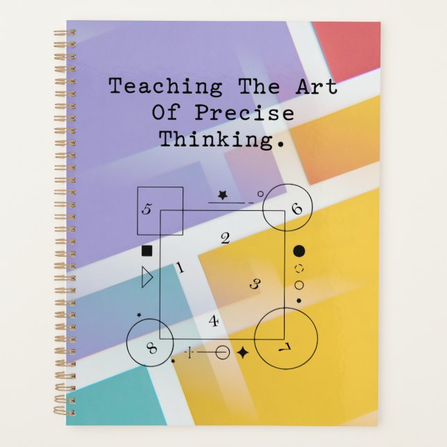 Teaching Art of Precise Thinking | Math Logic Planner (Front)