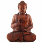 Teaching Buddha Magnet<br><div class="desc">Acrylic photo sculpture magnet with an image of a wooden sculpture of Teaching Buddha. See matching acrylic photo sculpture pin,  keychain,  ornament and sculpture. See the entire Enlightenment Magnet collection in the SPECIAL TOUCHES | Party Favors section.</div>