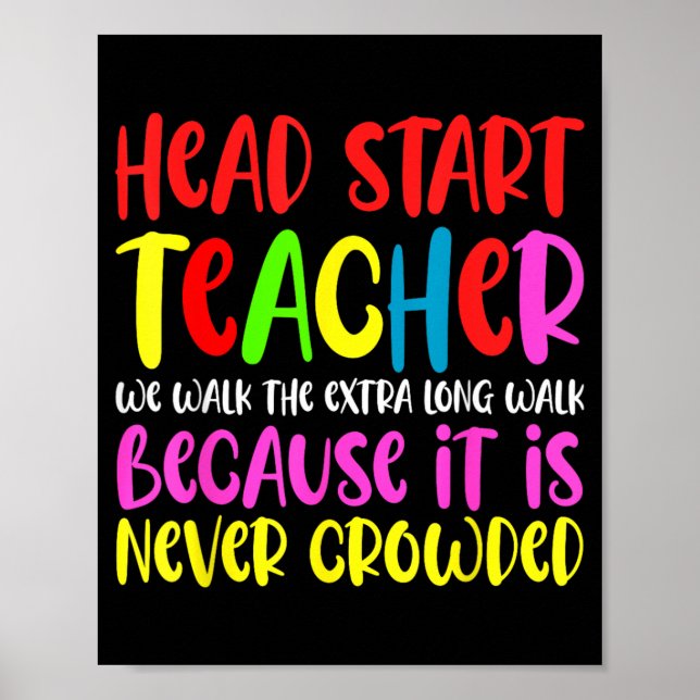 Teaching- Elementary Head Start Teacher Back To Poster (Front)