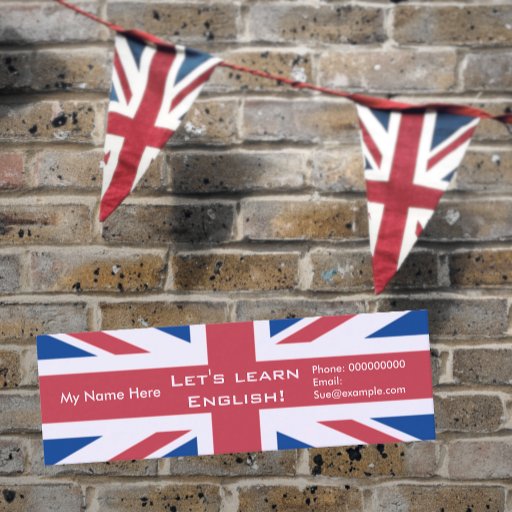 Customizable Teaching English Language -- Advertising Cards Business Card Template