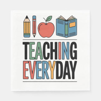 Teaching Everyday Colorful Teacher Ar Napkins