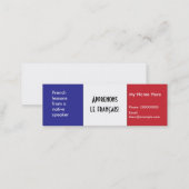Teaching French Language -- Advertising Cards (Front/Back)