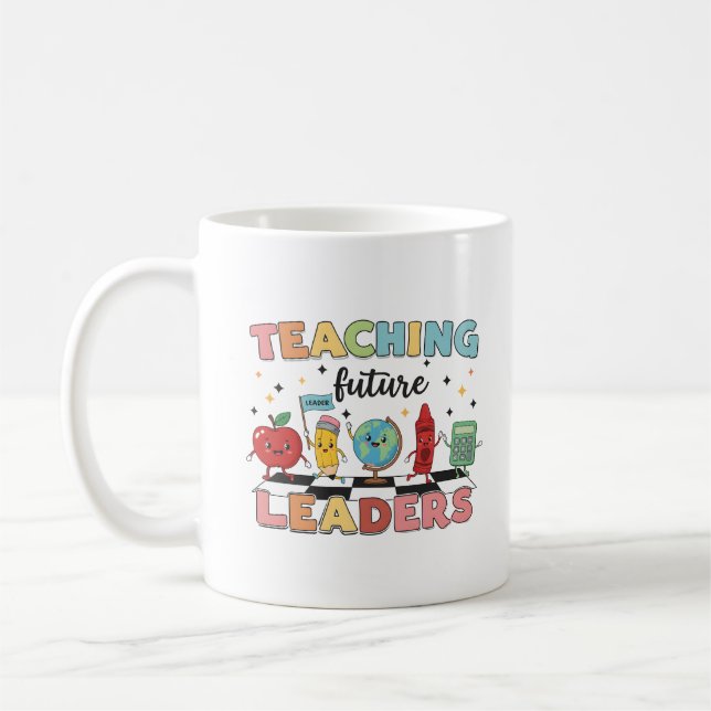 Teaching Future Leaders Cute Cartoon Art Coffee Mug (Left)