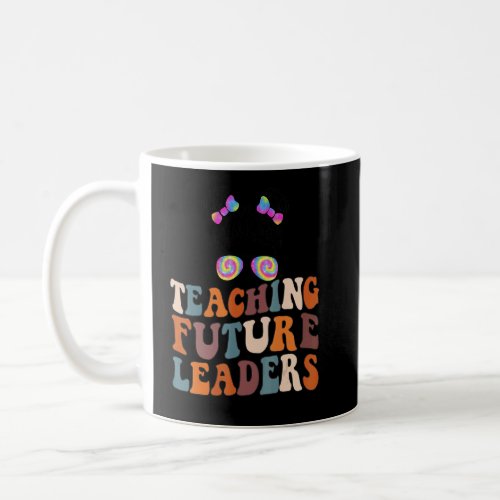 Teaching Future Leaders Tie Dye Messy Bun Teacher  Coffee Mug