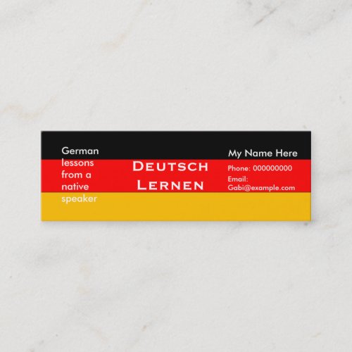 Teaching German Language -- Advertising Cards Business Cards