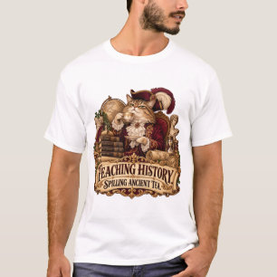 Teaching History Spilling Ancient Tea Funny Histor T-Shirt