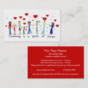 Teaching is a Work of Heart Info Cards