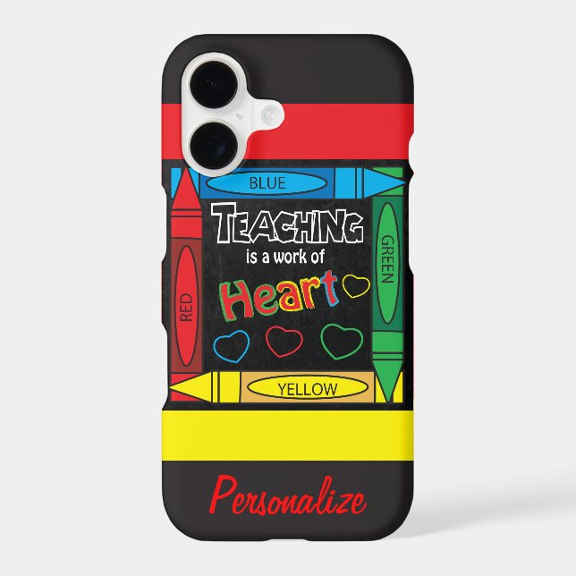 Teaching is a work of heART Iphone Case (Back)