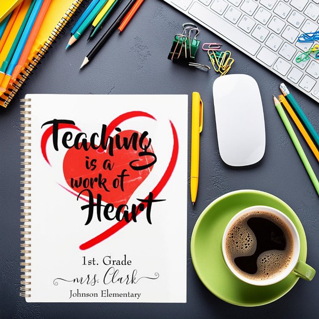 Teaching is a work of heart personalized planner (Creator Uploaded)