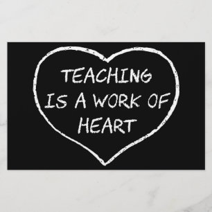 Teaching is a Work of Heart Stationery