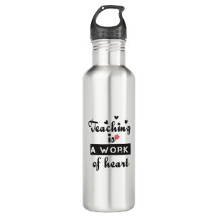 Teaching is a work of heart VAR Stainless Steel Water Bottle