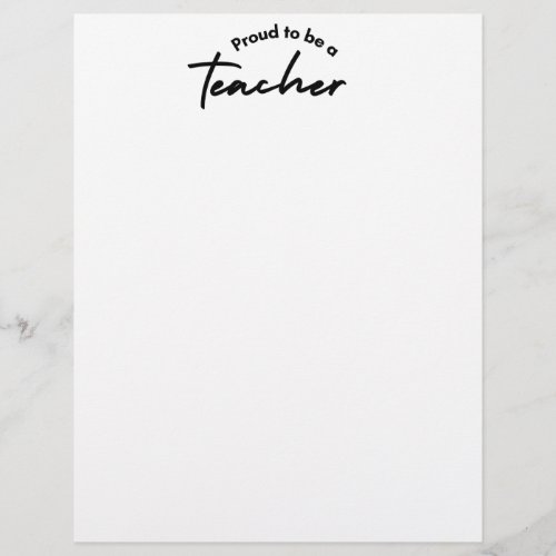 Teaching is Life _ Proud to be a teacher Letterhead