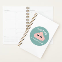 Teaching is Love in Action Cute Cloud Notebook