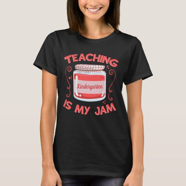 Teaching Is My Jam Personalized Grade Funny School T-Shirt (Front)
