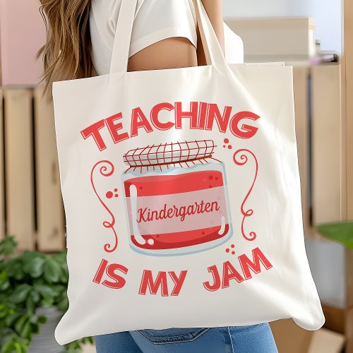 Teaching Is My Jam Personalized Teacher Tote Bag