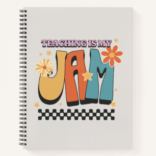 Teaching Is My Jam Retro Teacher Notebook