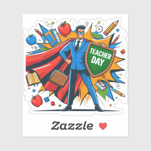 Teaching Is My Superpower Funny Appreciation Vinyl Sticker (Sheet)