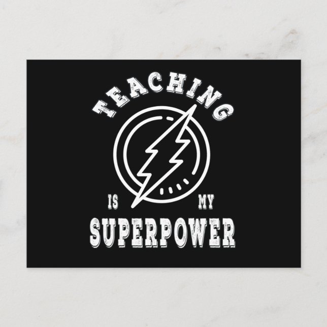 Teaching is my superpower postcard (Front)