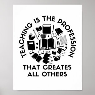 Teaching Is The Profession English Teacher Funny Poster