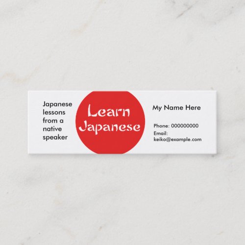Teaching Japanese Language -- Advertising Cards Business Cards