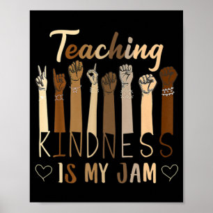 Teaching Kindness Is My Jam Autism Awareness T-Shi Poster