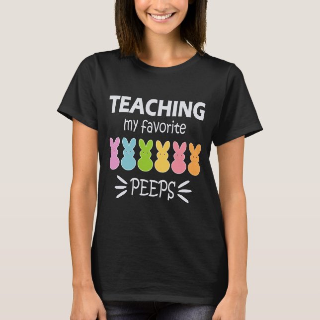 Teaching Little Bunnies Easter Teacher Shirt (Front)