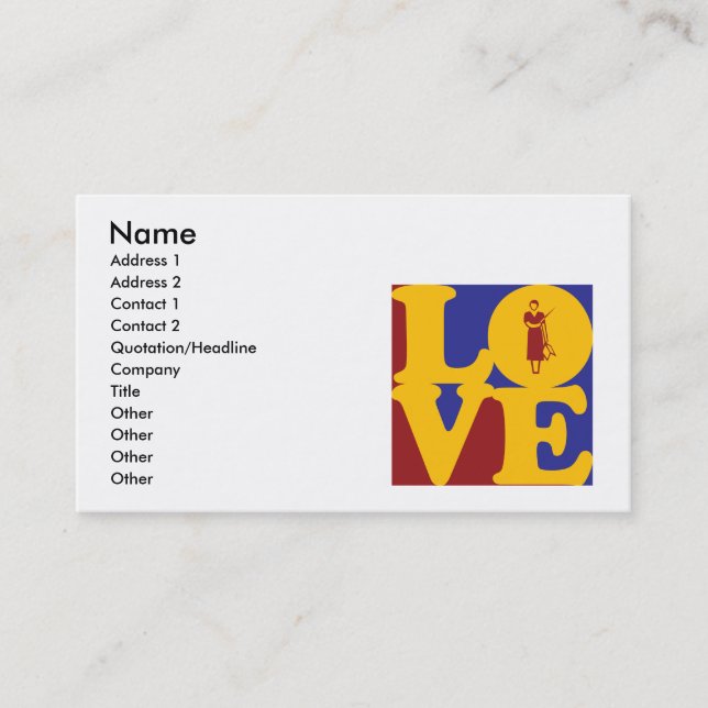 Teaching Love Business Card (Front)