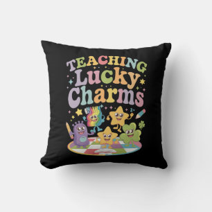 Teaching Lucky Charms Teacher St Patricks Day Throw Pillow