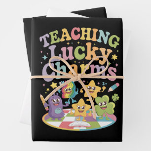 Teaching Lucky Charms Teacher St Patricks Day Wrapping Paper Sheets