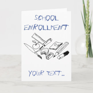Teaching Materials on school enrollment invitation