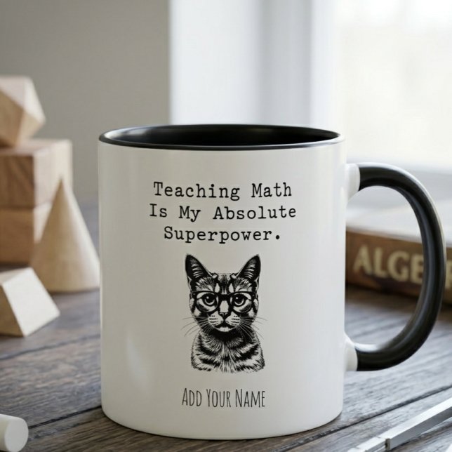Teaching Math My Superpower Educator Design Mug (Creator Uploaded)