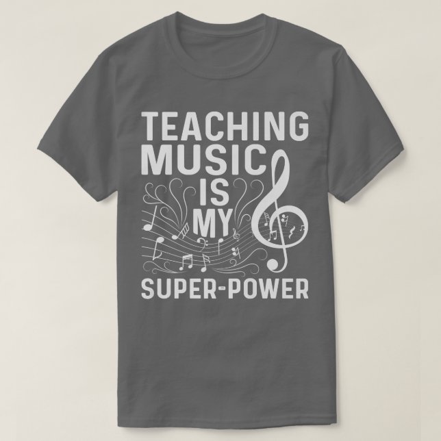 Teaching Music Is My SuperPower Pianist Outfit Pia T-Shirt (Design Front)